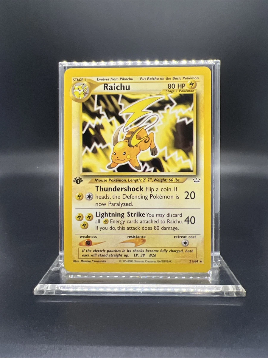 Raichu Pokmon TCG 1st Edition Individual Trading Card Games for sale - eBay