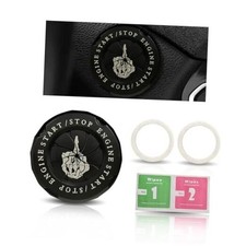 Car Push Start Stop Button Protector, Rotary Ignition Middle Finger - Black