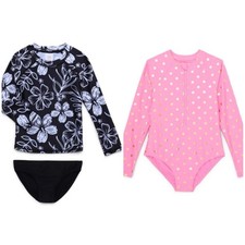 Lot of 2 Wonder Nation Girls Swim Suits Size 6