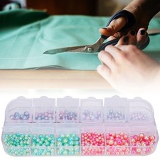 Round Shape Faux Pearl Beads No Hole Artificial ABS Beads Clothing Jewelry DIY