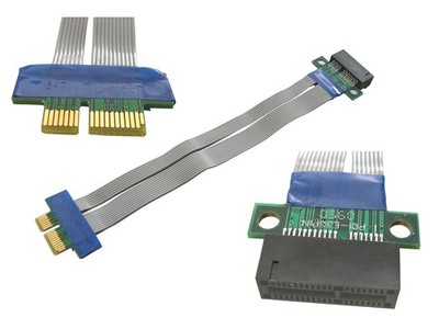 KALEA-INFORMATIQUE PCI Express Riser 1 Port PCIe 1x - SOUPLE Totallänge 190mm