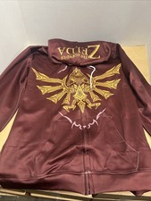 Legend of Zelda Maroon Zipped Hoodie Medium
