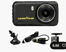 Goodyear 1080P Dual Lens Car DVR Front and Rear Camera Video Dash Cam Recorder
