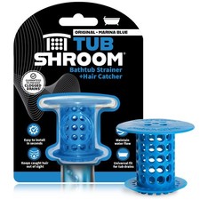 TubShroom Blue Revolutionary Hair Catcher That Prevents Clogged Tub Drains