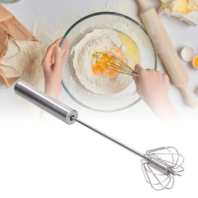 35cm Stainless Steel Egg Beater Semi Auto Egg Beater Household Egg Mixer Kit SET