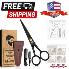 Mustache  Beard Scissors for Men   Professional 5" Stainless Steel Grooming ...
