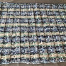 Hand Knitted Pram Blanket 22in X 27in