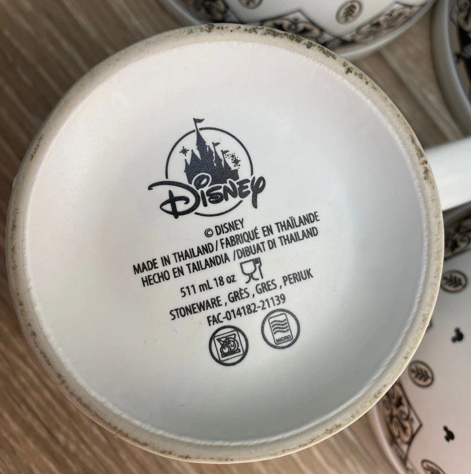 Set Of 4 Disney Parks Homestead Large Coffee Cup Mickey Mouse Black Ears   - Image 3 of 4