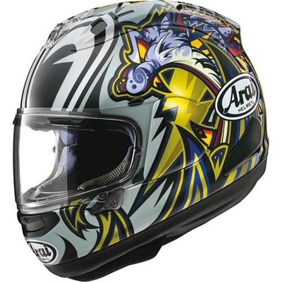 Arai Corsair-X Nakasuga 4 FullFace Helmet | Grey/Gold/Blk/Blue | Snell M2020