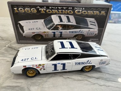A.J. Foyt 1969 Ford Torino Cobra AUTOGRAPHED Nascar 1/24 Diecast