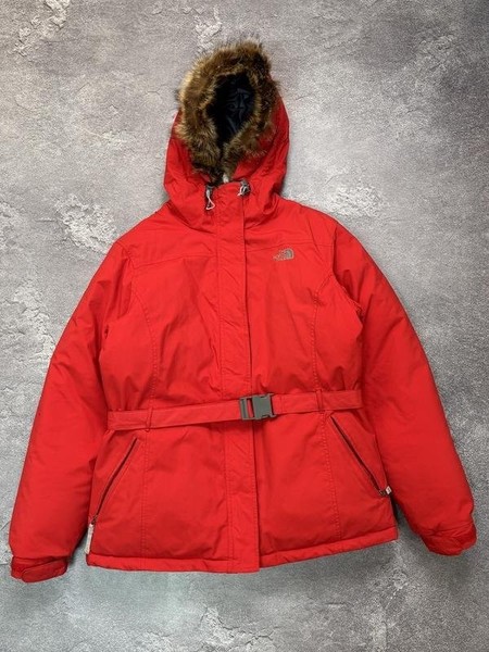 Women The North Face Parka Red Goose Down XL