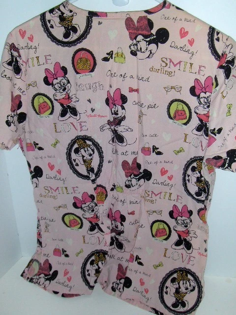 Disney - Minnie Mouse look at me smile scrub top - Small - Image 3 of 3