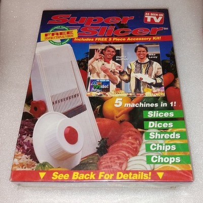 Vintage Super Slicer As Seen On TV 5 Machines in 1 Mandoline Set Factory Sealed