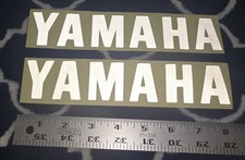 (2x) AUTHENTIC VINTAGE Yamaha Vinyl Decal Sticker Reflective Motorcycle Diecut