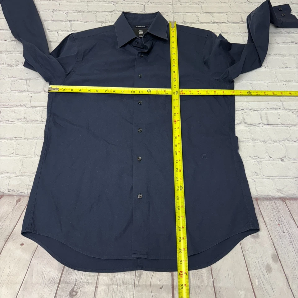G-Star Raw Men Long Sleeve Button Shirt Top Size XL X-Large Super Slim C059 -3 - Image 2 of 4