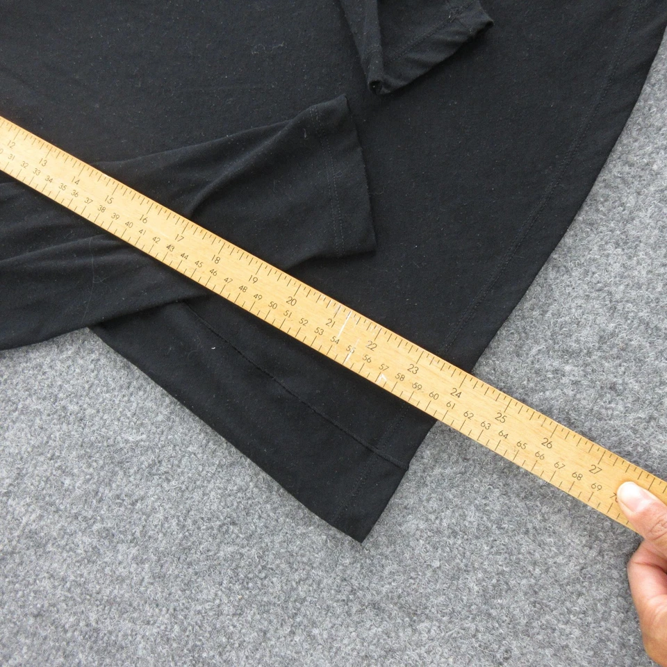 Camisa Lululemon Mujer Pequeña Negra Manga Larga Cuello Redondo Atlética Yoga Top Activo Foto 2 de 4