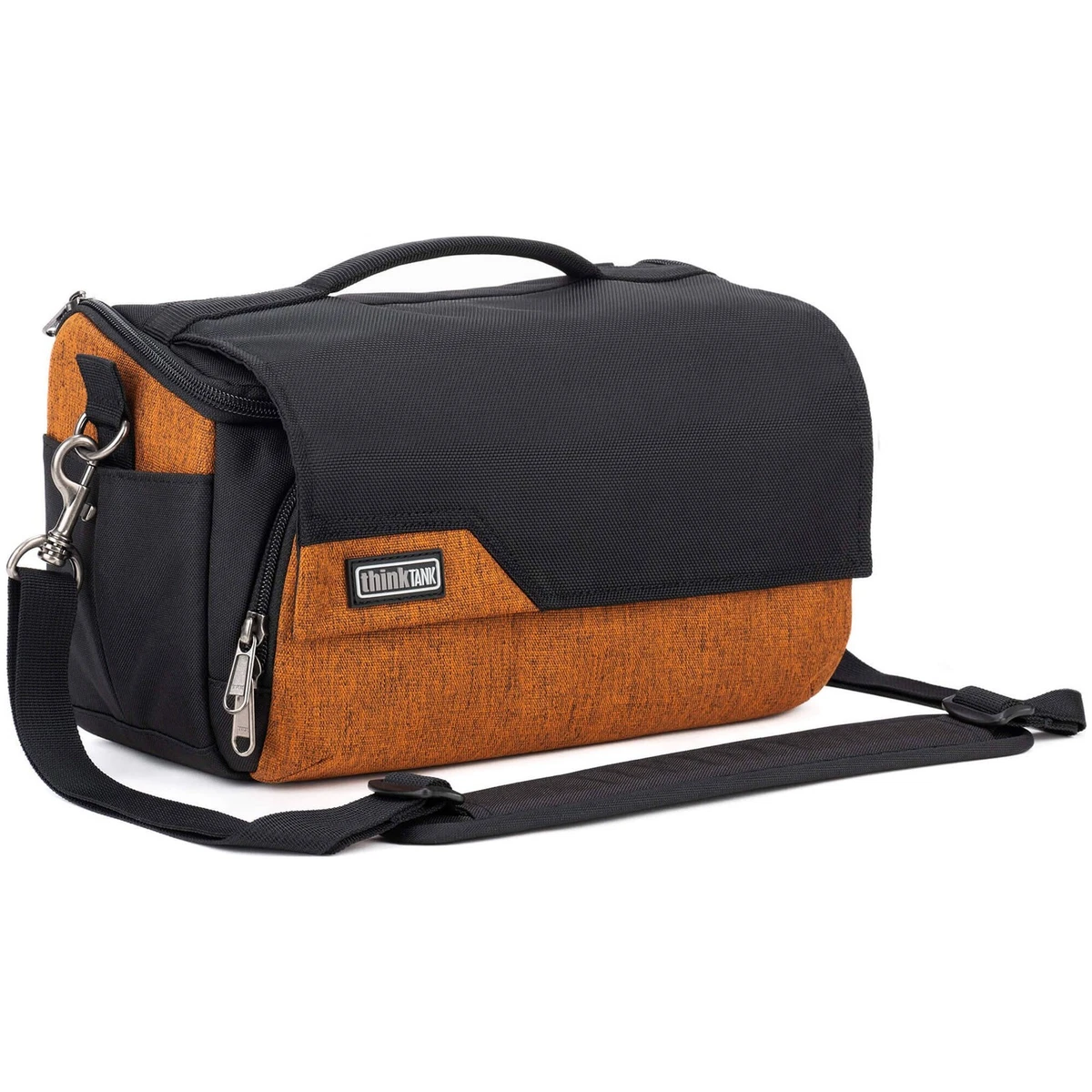 Borsa Inserto Per Fotocamera DSLR – Impermeabile, Antiurto, Con Coulisse, Arancione/nera, 20x18x10 Cm - 2