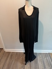 COS Scoop Neck Polo Maxi Dress Black Women’s Size Medium * No Slip