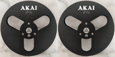 One Pair 7'' Akai Tape Reel Black Aluminum Reel to Reel Empty Take up Reel