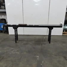 9" Width Band Saw Material Run Out Roller Conveyor W/ Stop 10'