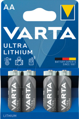Varta AA Ultra Lithium Batterien   4 Stück im Blister   1,5V