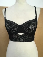 NWT Else Pebble underwired black lace bra 32C