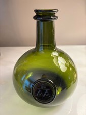 Bacon&rsquo;s Castle/Arthur Allen Blown Glass Wine Bottle w/Family Armorial Seal!