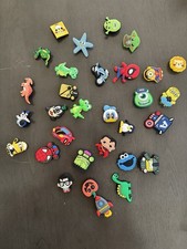 Croc Shoe Charms Jibbitz LOT (32) Marvel SpongeBob Superman Shrek Disney Minions