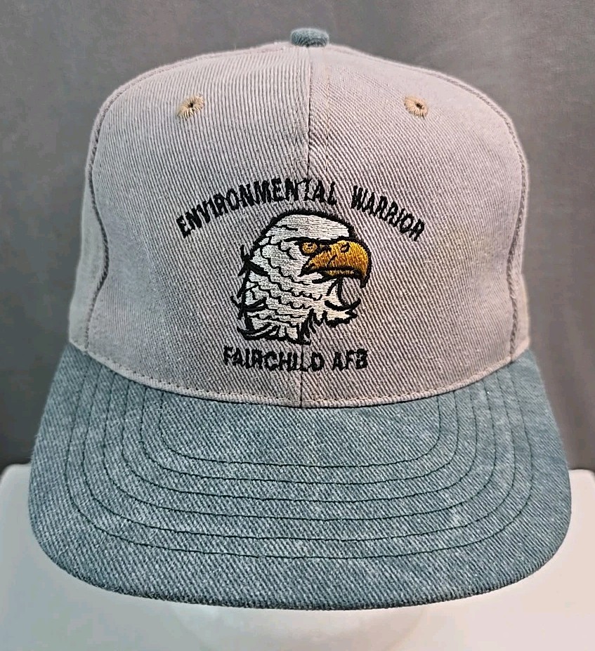 Environmental Warrior Hat Vtg Fairchild Air Force Base A.F.B. snapback USA cap
