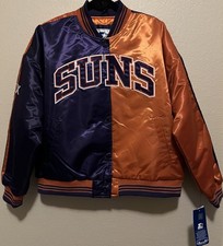 Phoenix Suns Starter Satin Bomber NBA Jacket Men  s Sz L