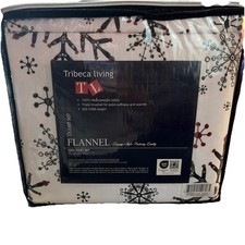 Tribeca Living 100 Cotton Heavyweight Sheet Snow Flannel Dark Blue Sz King