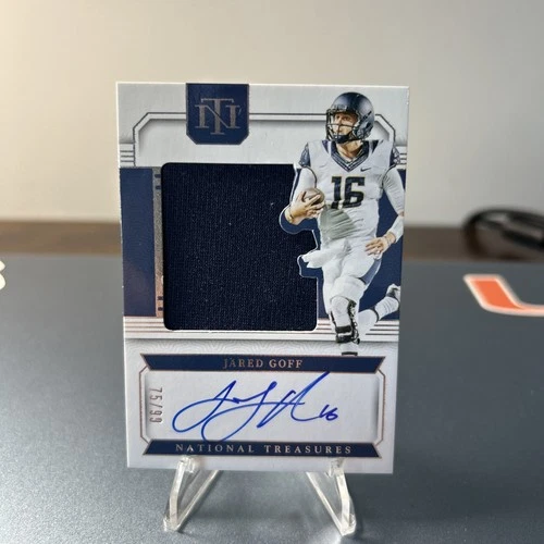 2025 National Treasures Collegiate Jared Goff Patch Auto /99 On Card AUTO