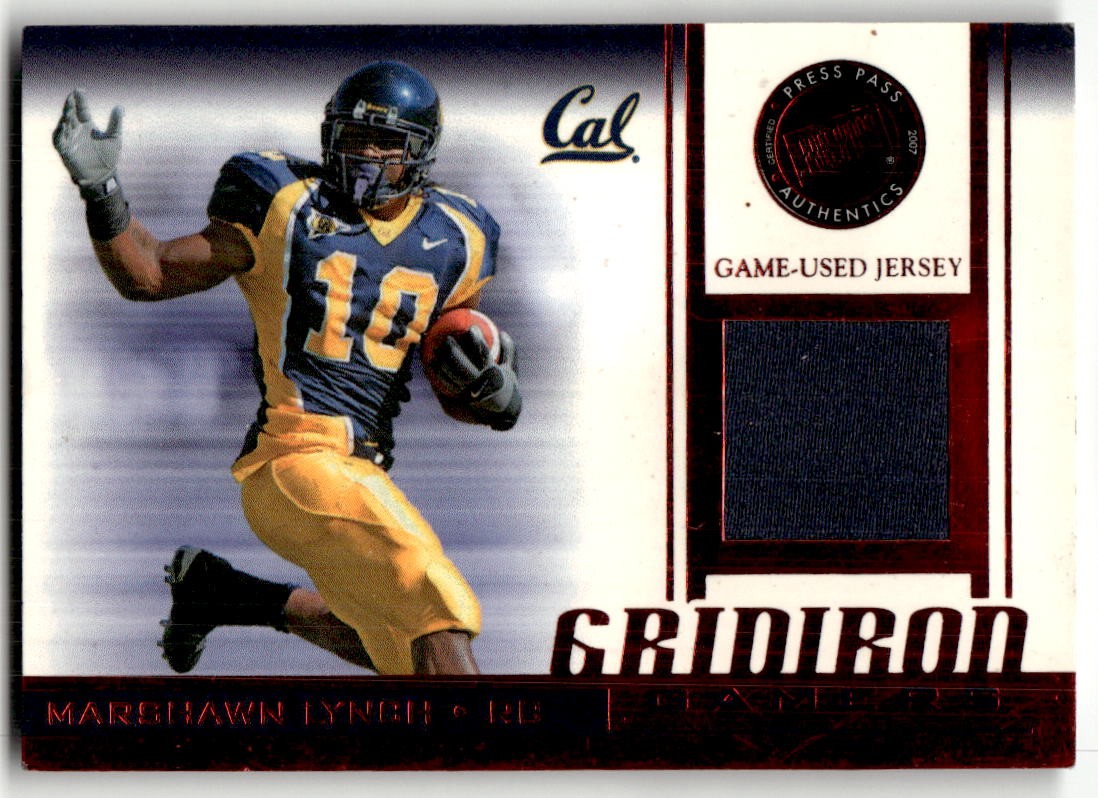 Marshawn Lynch Press Pass Gridiron Gamers Jersey #GGML Base