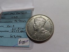 S34 New Zealand 1935 Silver 1/2 Crown