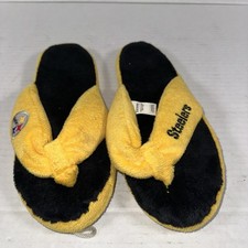 Pittsburgh Steelers Women  s Flip-Flops Sandals Soft Cushioned Sole Size 9-10