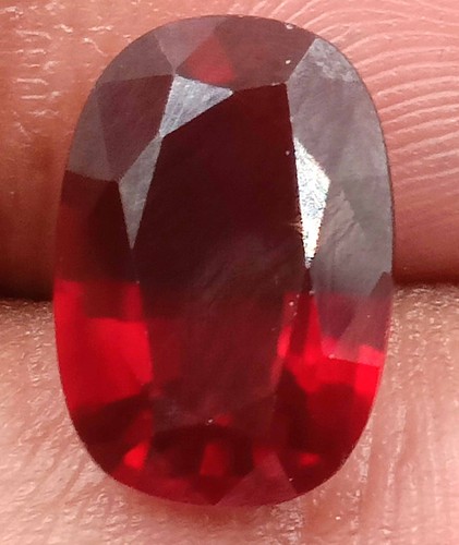Natural Huge Blood Red Ruby 3-5 Ct Mozambique EGL Certified Treated Gems JSL - Picture 7 of 10