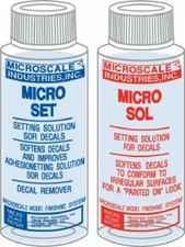 Microscale MI-1 And MI-2 Micro Set & Micro Sol Decal Solutions 1oz Set