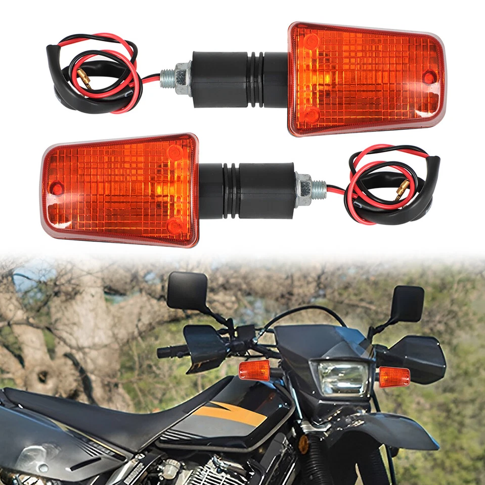 For Suzuki DR350 DR650 DR 125 200 250 GSXR 750 1100 Short Stem Turn Signals 4pc - Image 3 of 4