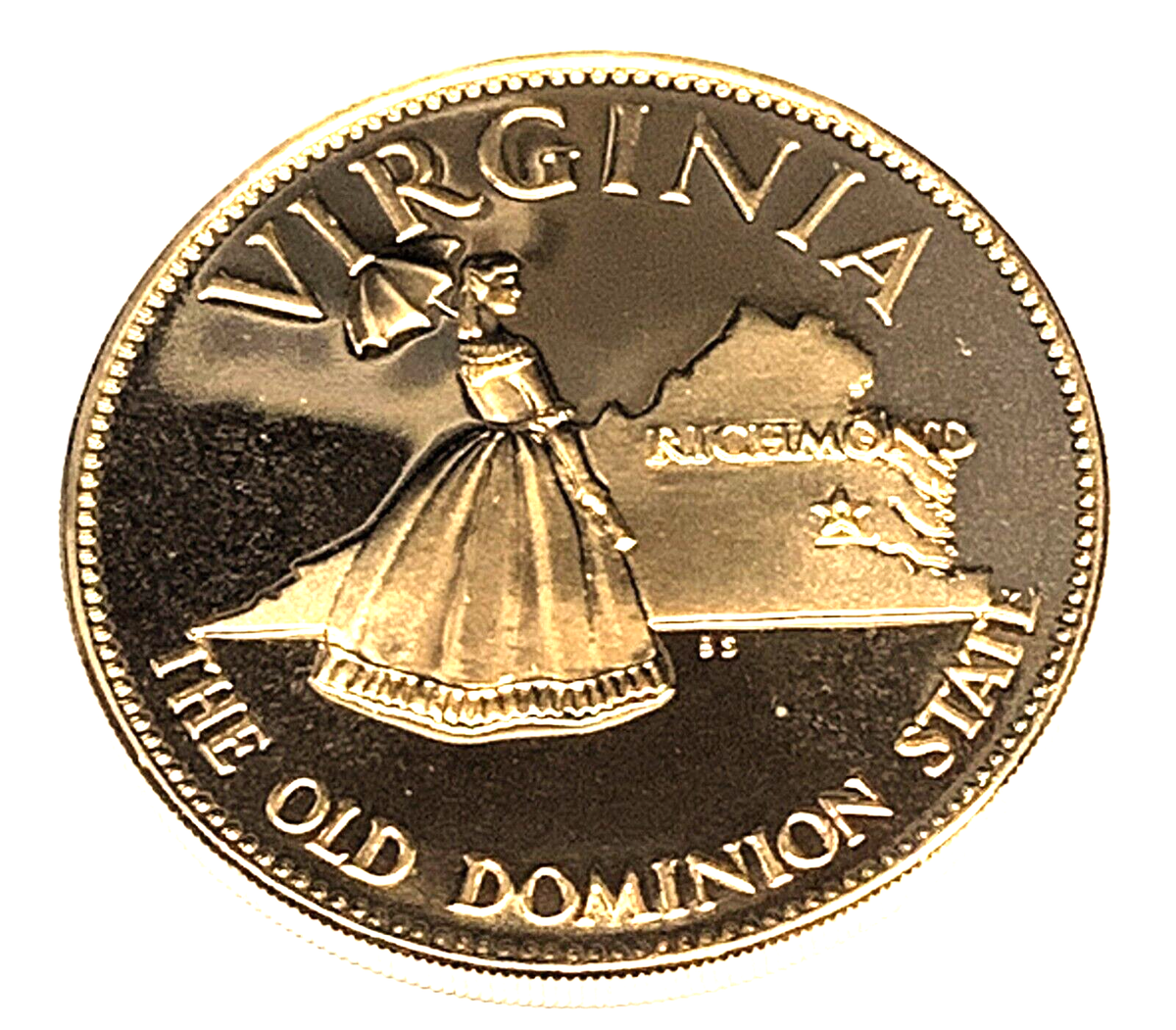 C7744 FRANKLIN MINT BRONZE MEDAL, STATE OF VIRGINIA | eBay