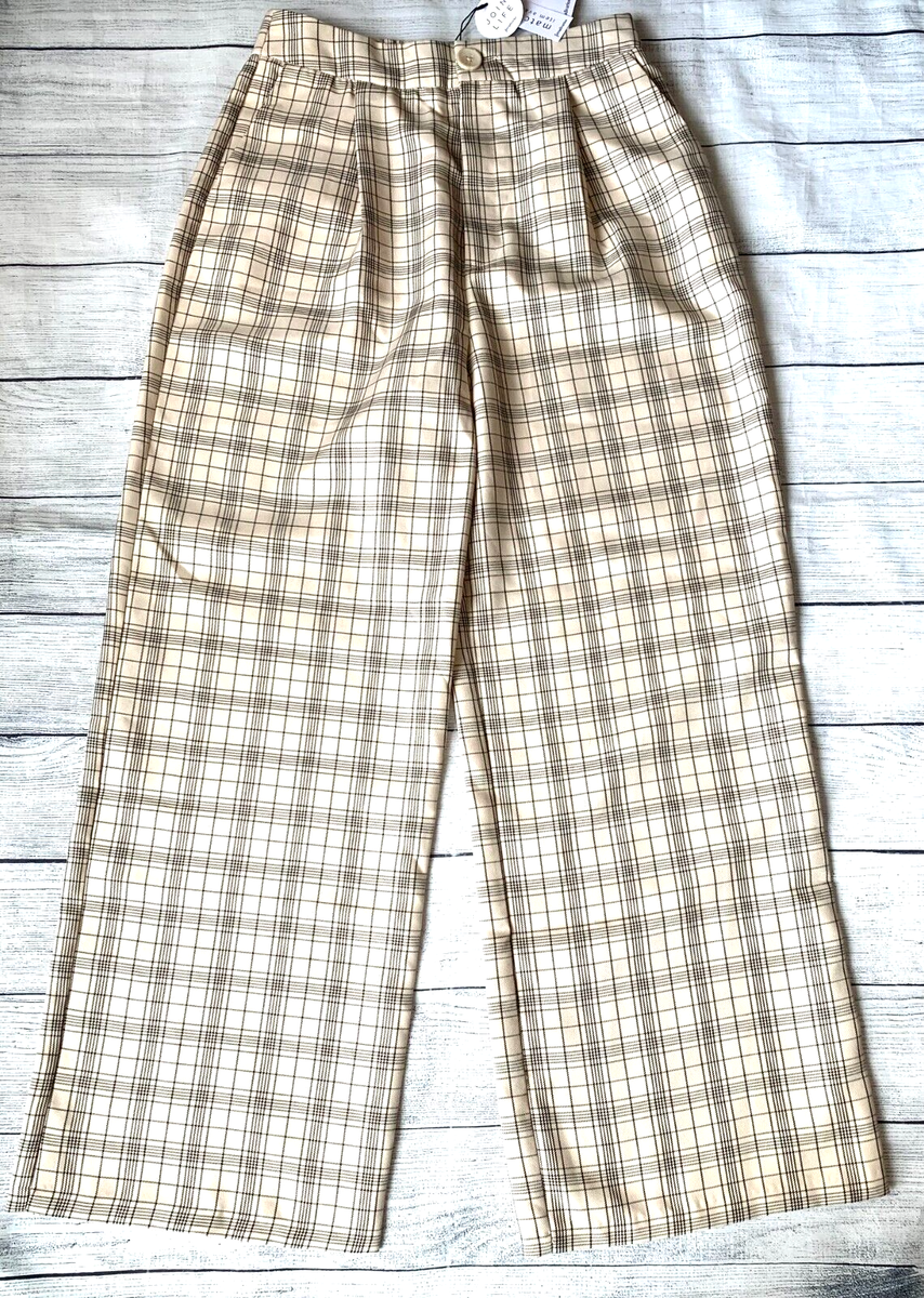 Womens Trousers Stradivarius Plaid Pants Stradivarius Women's Sz