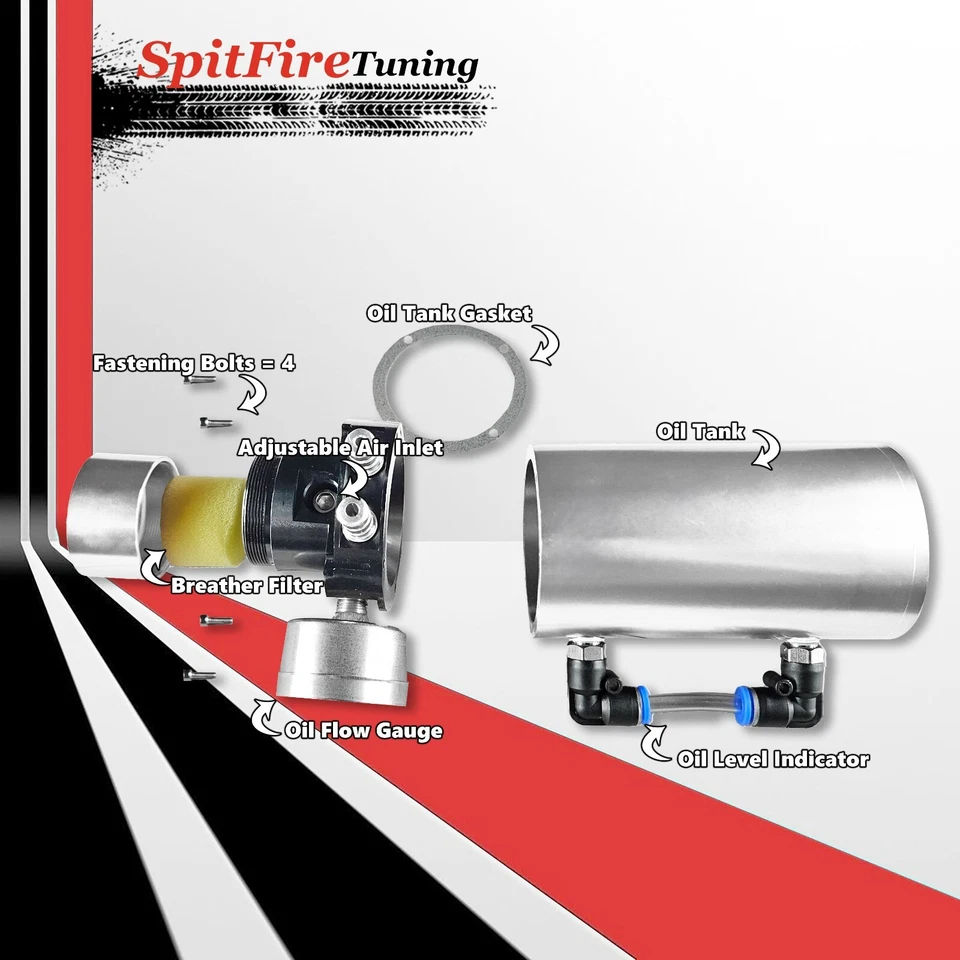 Respirador de tanque deflector lata de captura de aceite universal plateado V2.0 para Volkswagen Foto 4 de 4