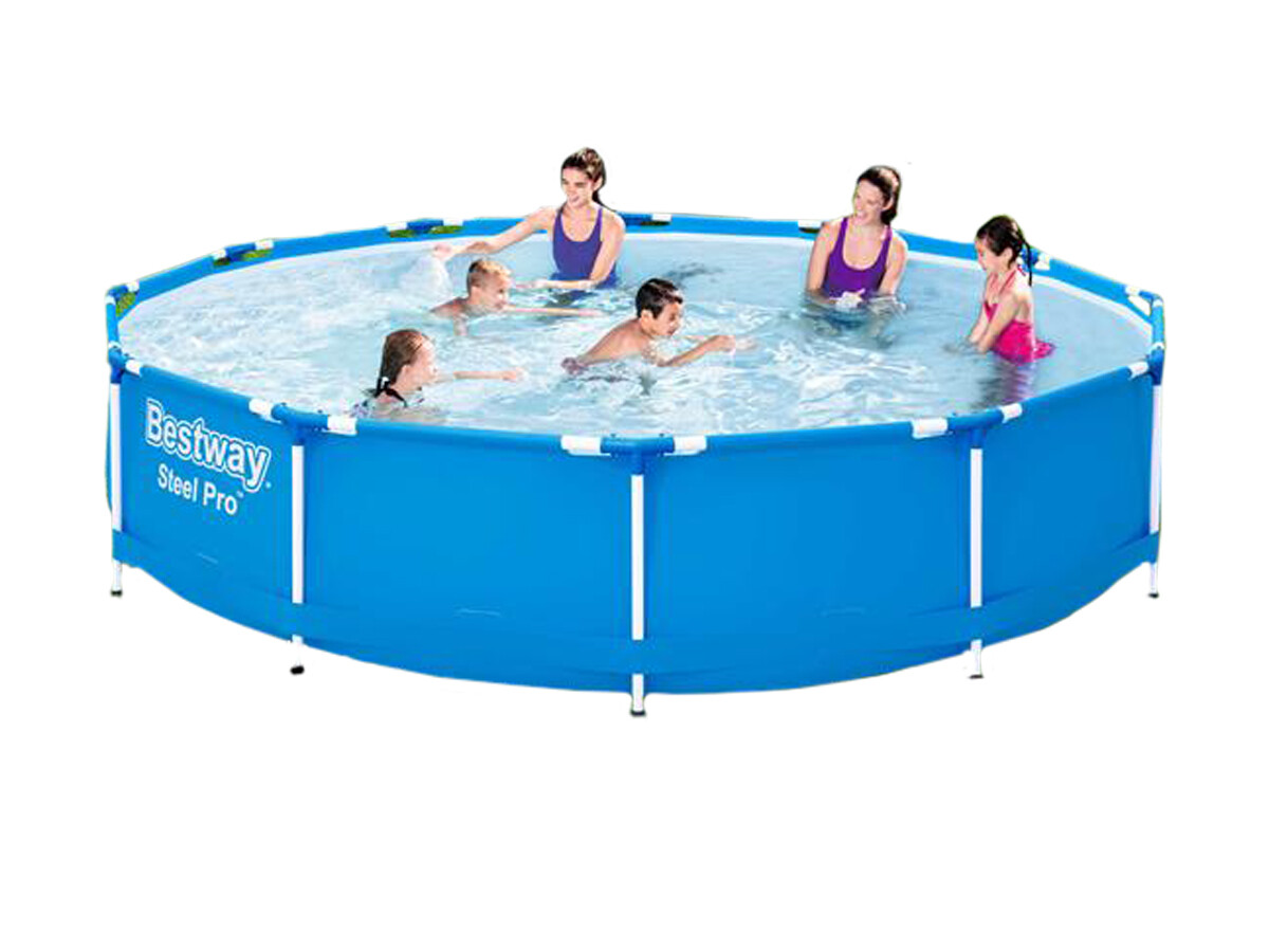 Bestway 56706 Steel Pro Frame Piscina Sin Bomba Redonda 366X76Cm Piscina De Marco De Acero 9881