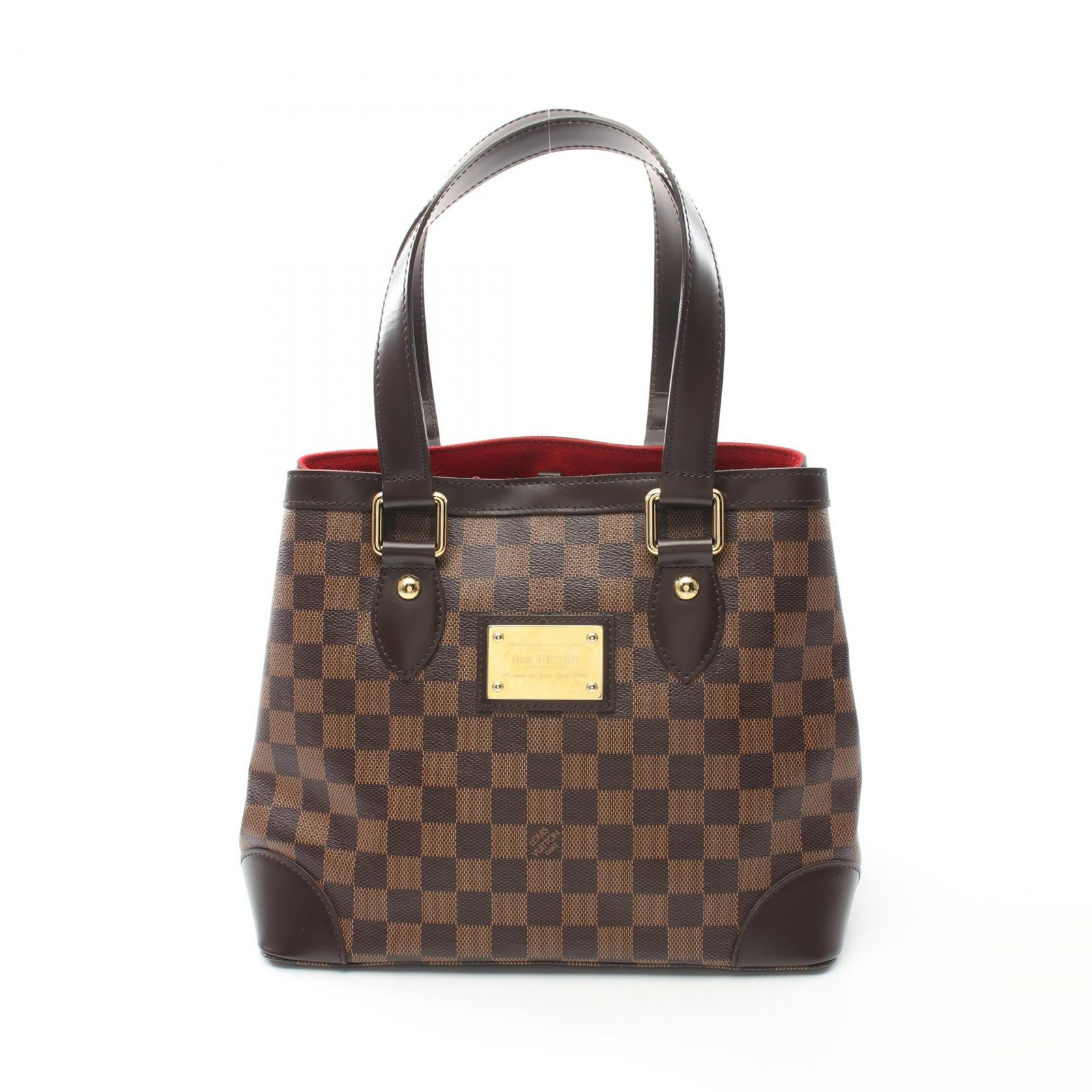 Louis Vuitton Hampstead PM Hand Tote Bag Damier Ebene Brown Pre-Owned N51205