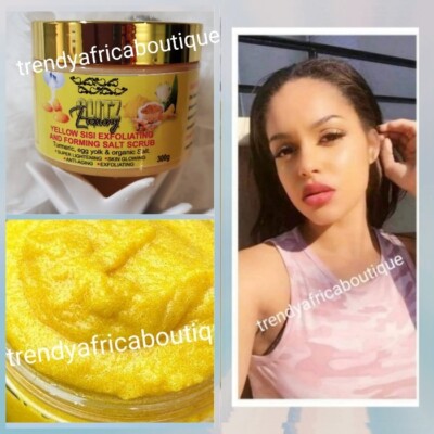 Glitzluxury yellow sisi forming Salt scrub. Egg yolk&turmeric    soft, silky
