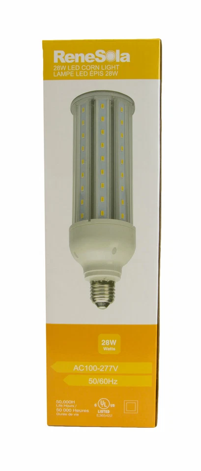 200W Equivalent Renesola 28 Watt E26 Base LED Corn Light  - Image 2 of 2