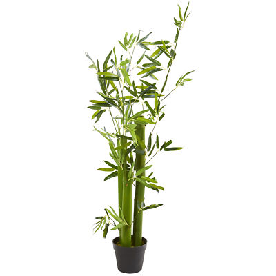 5' Green Bamboo Artificial Tree Home Decoration Nearly Natural Realistic Plant