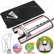 Golf Putting Mirror Training Alignment Aid Swing Trainer Eye Line Practice Tool