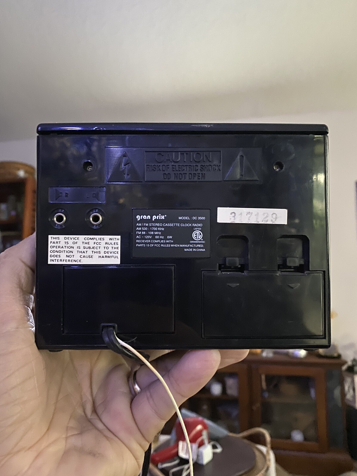 Vintage GPX Clock Radio Cassette Player DC3500 Gran Prix, Alarm Clock