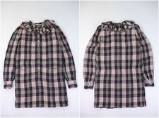 Balenciaga.Paris Resort 2010 Runway Ruffled Plaid Linen Summer Dress Size 38