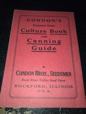 Condon's Common Sense Culture Book / Canning Guide - Rockford IL